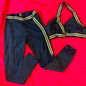 “SHEIN” spandex bottoms with halter top